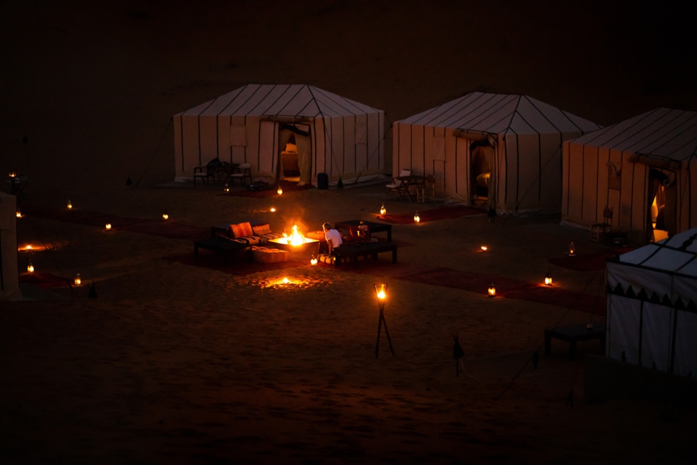 Desert camp in merzouga